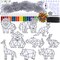 24 Sets Jungle Animal Suncatcher Decorations DIY (orange) 3 x 2 x 5 inches